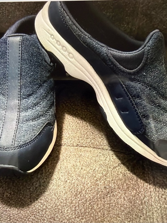 Skechers Other - Woman’s Slip-On Navy Sneakers with White Sole
